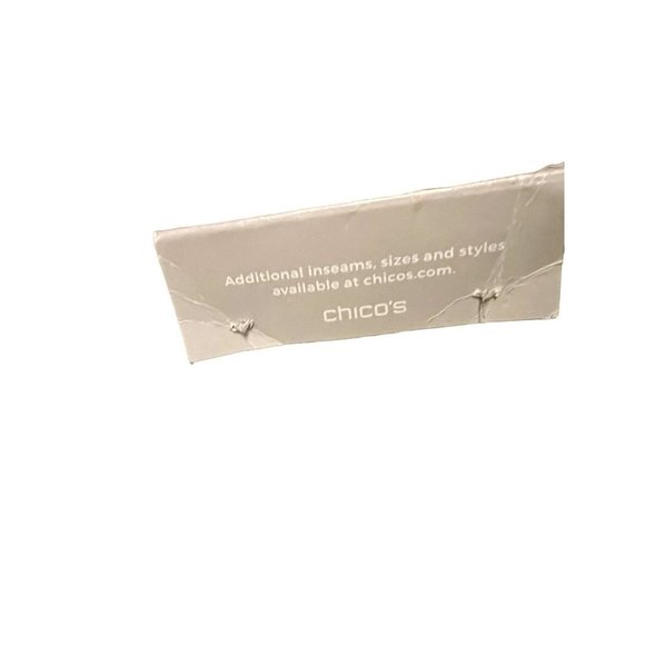 Chico's women's wide leg black trousers size 0 (4 Reg) white pattern, stretch, N - Picture 5 of 11